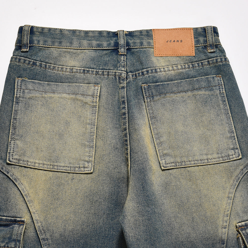 Fashion Work Clothes Pocket Jeans For Men