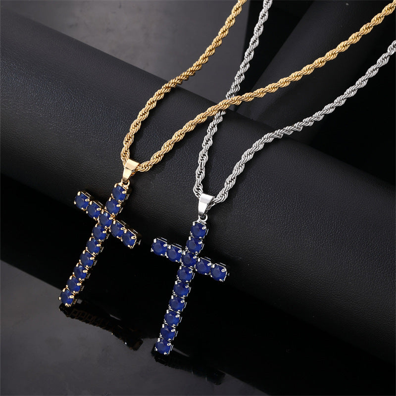 European And American Cross Necklace For Men Hip Hop Necklace