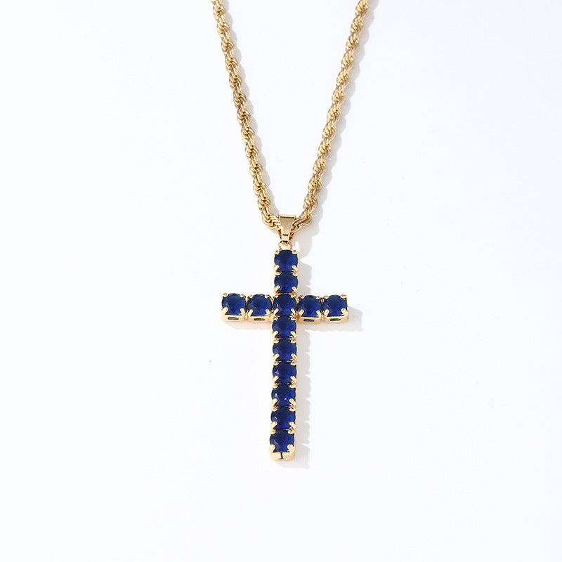 European And American Cross Necklace For Men Hip Hop Necklace