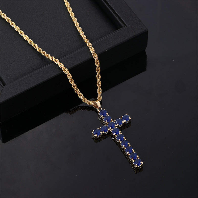 European And American Cross Necklace For Men Hip Hop Necklace