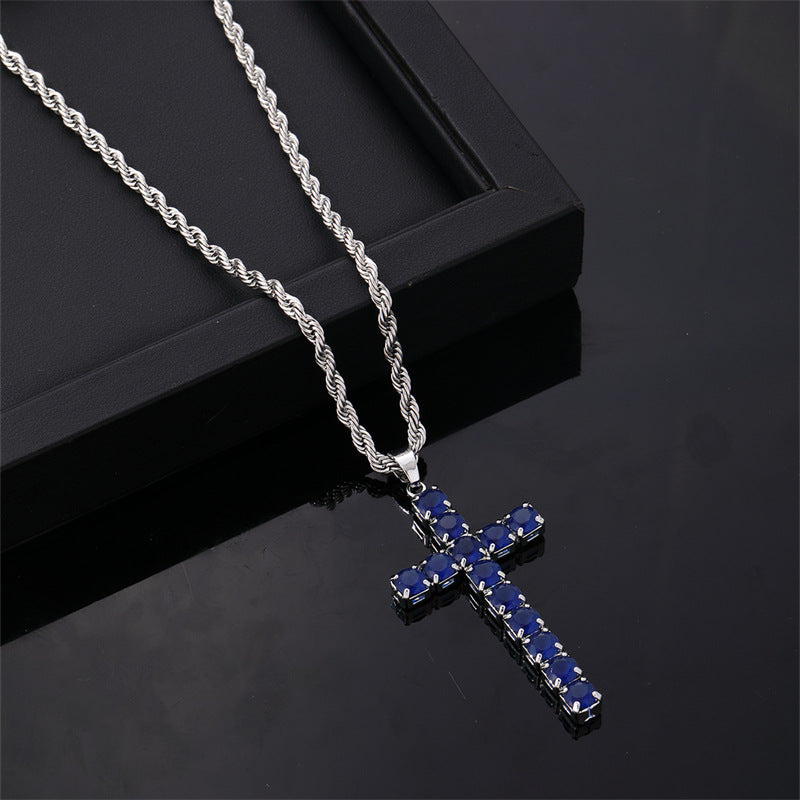 European And American Cross Necklace For Men Hip Hop Necklace