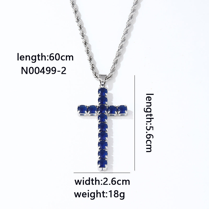 European And American Cross Necklace For Men Hip Hop Necklace