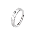 Fashion Simple Sterling Silver Couple Rings For Men And Women