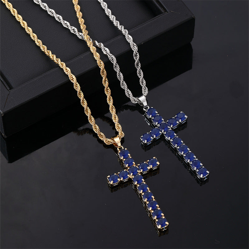 European And American Cross Necklace For Men Hip Hop Necklace