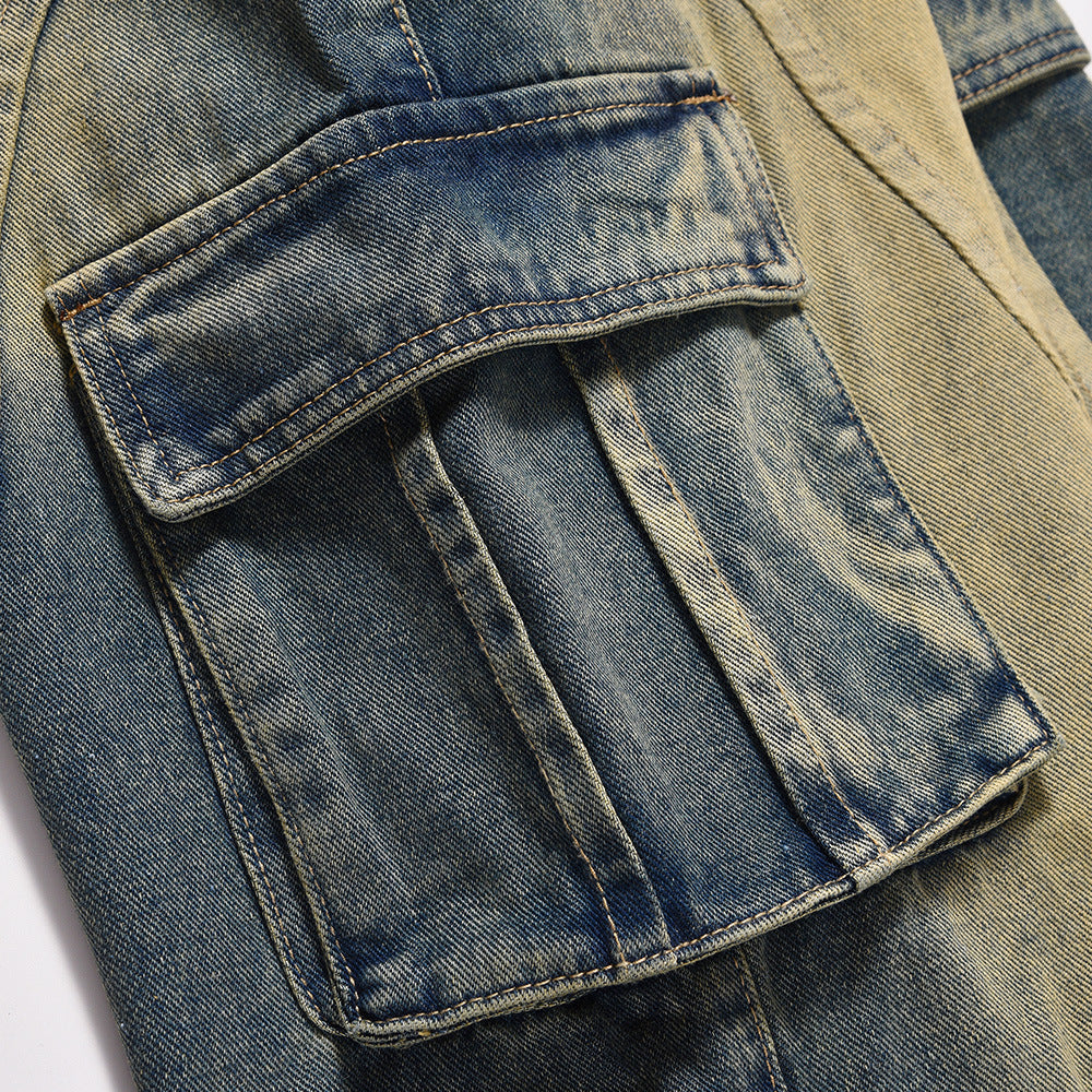 Fashion Work Clothes Pocket Jeans For Men